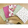 Fat Quarter Bundle - Pretty Pink & Green Rose Bud