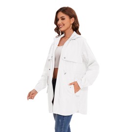 Avoogue Packable Women Waterproof Lightweight Rain Jackets Active Outdoor Hooded Raincoat