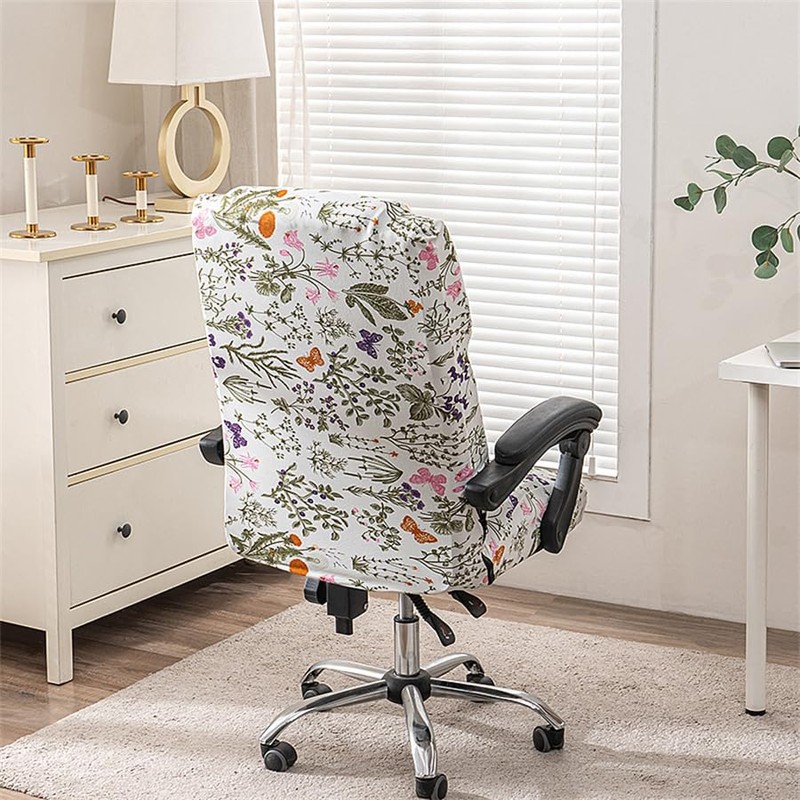 BSYMDH - Funda elástica para silla de computadora, con cierre,