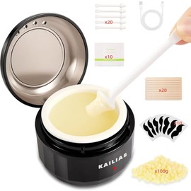 Nose Wax Kit, Nose Hair Wax, Nose Wax Hair Removal Set for Men and Women, Portable Nose Hair Remover, Nose Waxing Set, Mini Wax Machine with 100 g Wax, 20 Nose Wax Sticks, USB Quick Heating