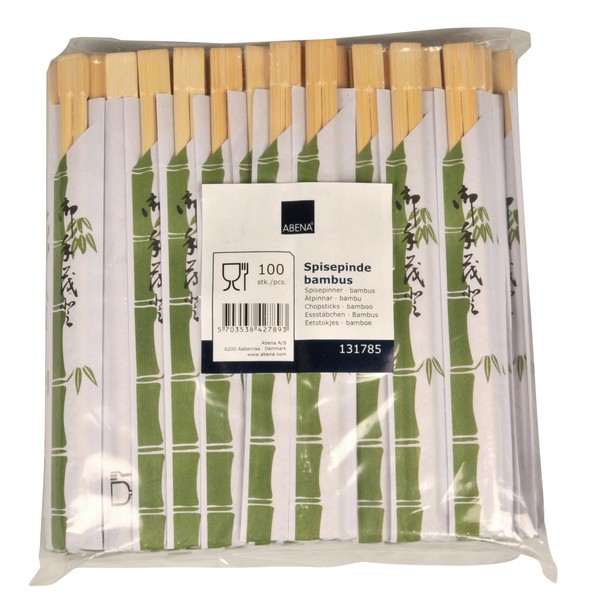 Abena Gastro Wooden Chopsticks | Pack of 100 Pairs |