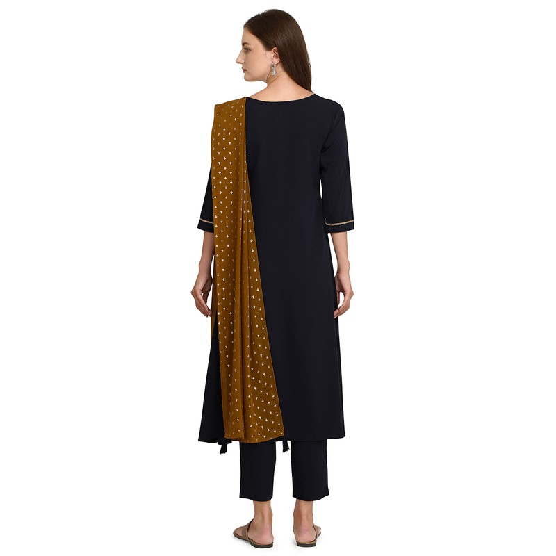 FIORRA - Kurta acampanada de policrepé para mujer, color naranja,