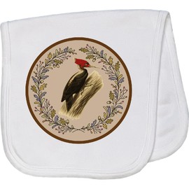inktastic Woodpecker Bird Baby Burp Cloth White 42d01