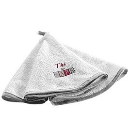 Douceur d'Intérieur, Round Towel 60cm Terry Towelling Embroidered Lunch