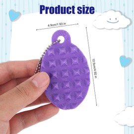 Gosknor 2pcs Fidget Keychain, Anxiety Relief Discomfort Stim Fidget Keychain Discomfort Stimulation Spiky Sensory Toys for Recovery Anxiety