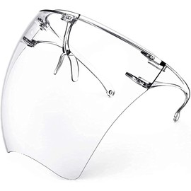 salipt 2 Pack Upgraded Anti-Fog Plastic Full Face Covering,Transparent Face Guard with Anti-Slip Nose Pad,Breathable Dust-Proof Nose Face Mouth Shield Protective for Unisex Adults Outdoor Activities