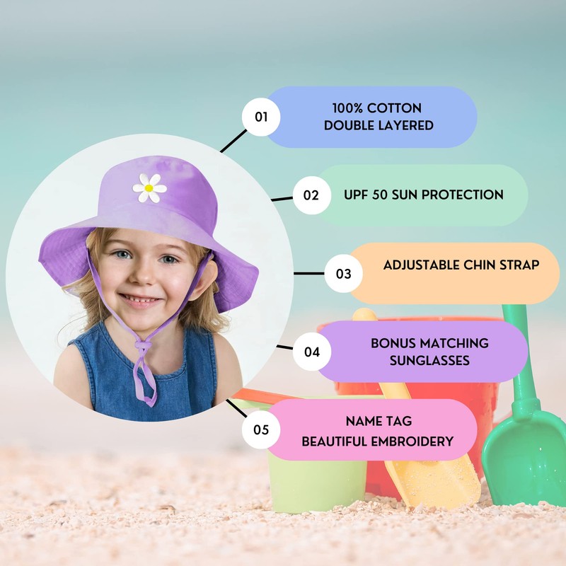 Girls Summer hat (Purple)