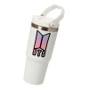 Termo Alto Acero Inoxidable Bts Logo Kpop 900 Ml Blanco