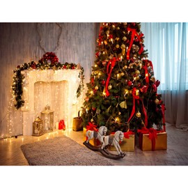 LAPONO 7 x 5 ft Background Christmas for Photography, Christmas Photo Background, Christmas Photo Background, Christmas Photo Wall, Vinyl Christmas Decoration for Children, Party, Portrait, Photo