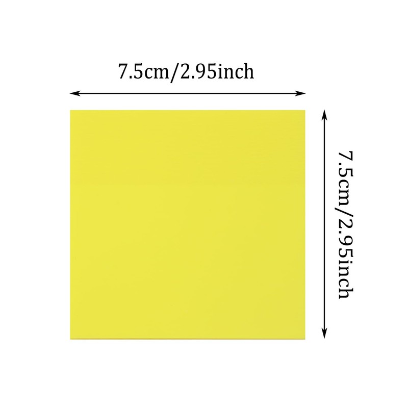 ONLYKXY 4 Pack Transparent Sticky Notes 7.6x7.6CM Self-Stick Book Tabs