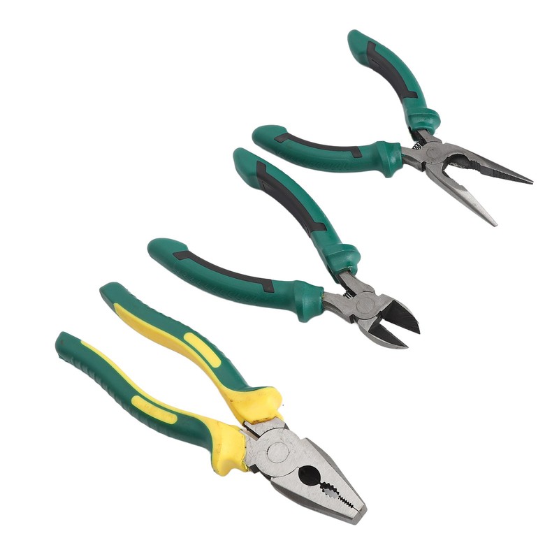 3PCS Plier Set 6 Inch Diagonal Cutting Needle Nose 8