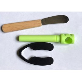 True Travel Set Corkscrew, Cheese Knife, Wine Bottle Foil Cutter ~ Bundle of 3 Items