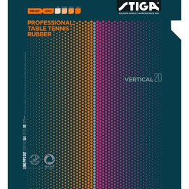 STIGA 1710200513 Table Tennis Rubber, Vertical 20, Red, Thin