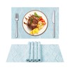 ASYOUWISH Set of 6 PVC Kitchen Table Place Mats, Non-Slip