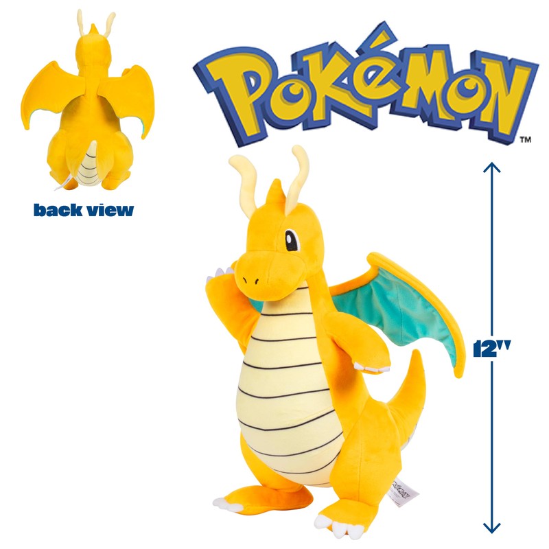 Pokémon Dragonite Plush - 12-Inch Dragon- and Flying-Type Plush