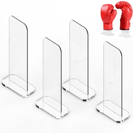 LITAITAI Boxing Glove Stand, Boxing Glove Display Stand, Vertical Boxing Glove Display Stand Baseball Glove Display Stand (Clear-2 Pack)