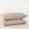 MooMee Bedding Pillowcases Pack of 2 100% Washed Cotton Linen