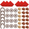 42 Pcs Western Mini Hay Bale Cowboy Hats Horseshoes Bandanas