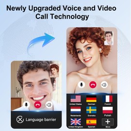 AI Translation Earbuds Real Time, 3 in 1 Bluetooth 5.3 Translator Earbuds with Audio and Video Calls, Support 164 Languages/7 Translation Modes, 32Hrs HiFi Stereo Ear Bud with APP for Business White