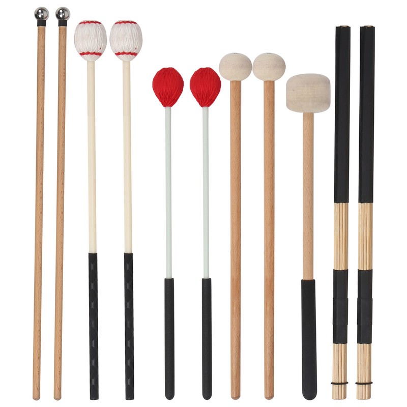 11Pcs Drumstick Set Snare Drum Percussion Tuning Hammer Instrument Training