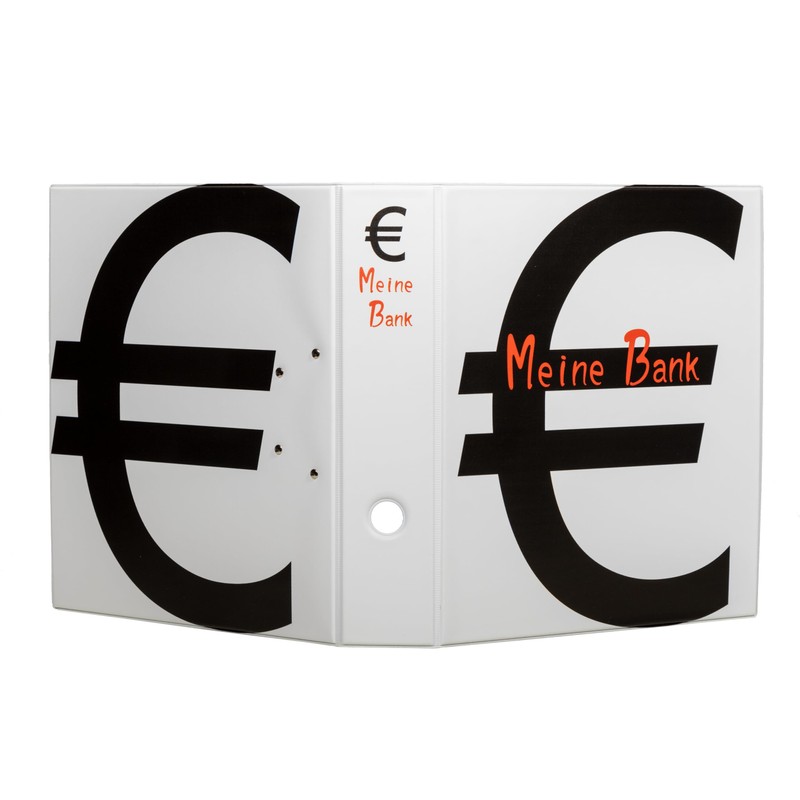 -Meine Bank- PVC Motif Folder A4 - Sturdy PVC Folder