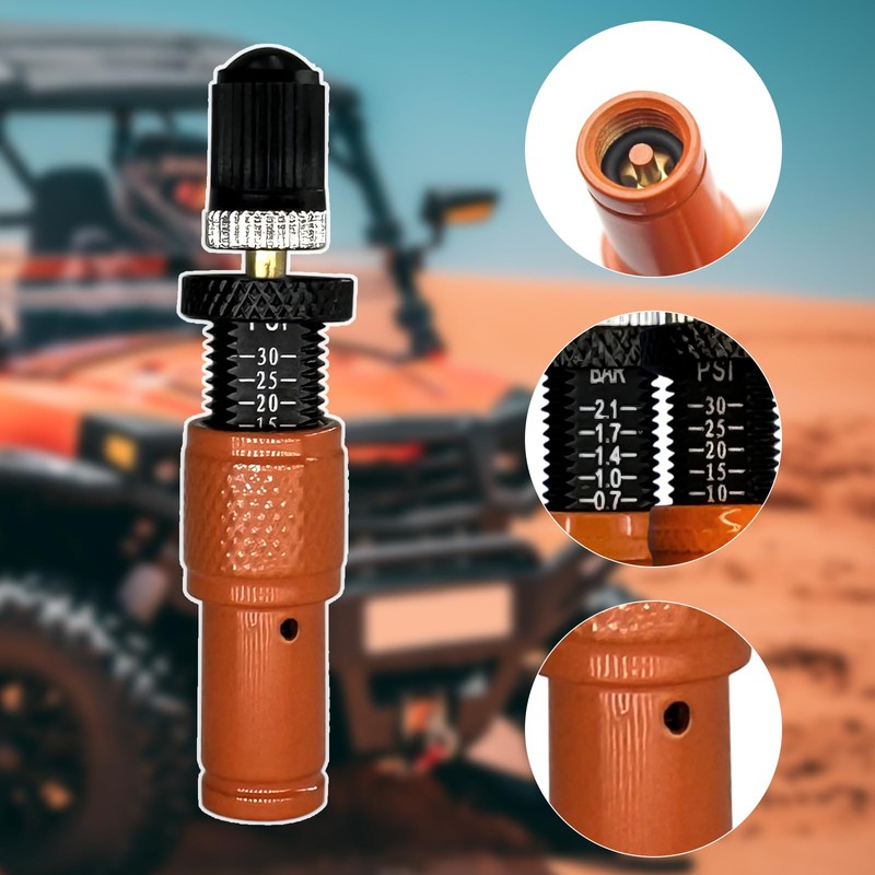 4 Pcs Tire Deflators, 10-30 PSI Adjustable Deflation for Offroad