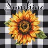 aiwkjdns 3 Piece Sunflower Kitchen Curtains and Valances Set for