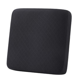 hyha Jacquard Couch Cushion Covers, Magic Sofa Slipcovers Washable, Diamond Lattice, Stretch Couch Seat Cushion Covers for Sectional Sofa (1 Piece, Black)