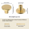 BIGLUFU 12 Pcs Brass Drawer Knobs, Round Kitchen Cabinet Knobs,