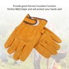 Heat Resistant Gloves Calf Leather Polyester Hand Protection BBQ Grill