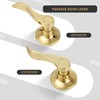 Gaurqiah Brushed Gold Wave Style Passage Door Handle Without Keys,