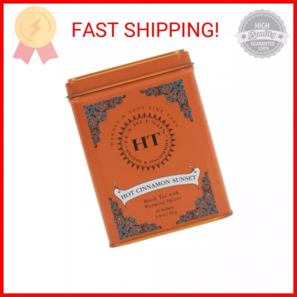 Harney & Sons Caffeinated Hot Cinnamon Sunset Black Tea with