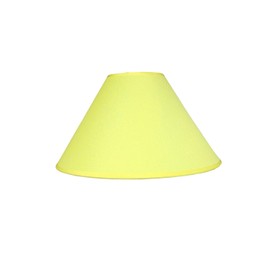 Plain Cotton Coolie Lampshade - for Table Lamps or Ceiling - Cylinder Pendant with Reducer - 10" / 25cm - Primrose Yellow, Navy, Sage Green, Raspberry Red, Cream, White or Grey (Primrose Yellow)