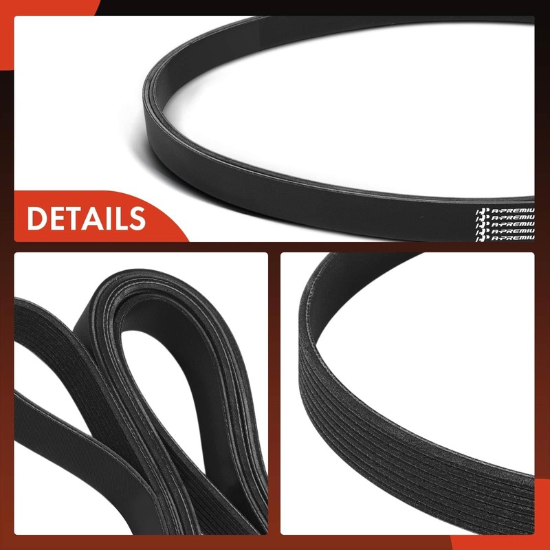 A-Premium 124.31 Inch Heavy-Duty Serpentine Drive Belt Compatible with Ram