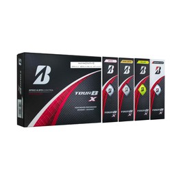 Bridgestone B4MXJ Tour B X Golf Balls, 2024 Model, 12 Balls, Multicolor Ball Pack (White x 3, Pearl White x 3, Yellow x 3, Corporate Color (Brand Logo Coloring) x 3)