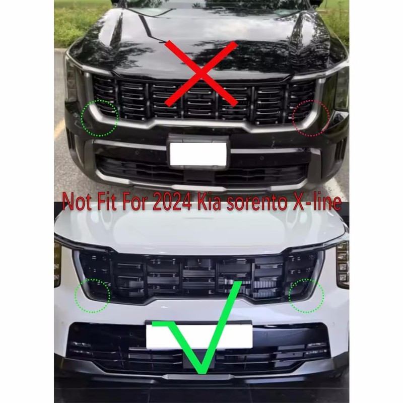 YOUTOOCAR 3PCS Front Grille Covers Trim Compatible with Kia Sorento
