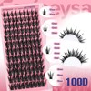 Focipeysa Fluffy Spike Eyelash Clusters Manga Lash Extensions 100D Individual
