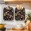 HUGANE Mushroom Oven Mitts Set, Vintage Mushroom Moth Botanical Floral