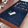 WESTICK Textured Blue Velvet Drawer Liner Self Adhesive Felt Velvet