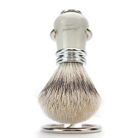 Pure Sliver Tip Badger Hair Shaving Brush for Men's White Color