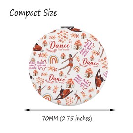 FAADBUK Dancing Lover Gift Dance Coach Gift Dancer Thank You Gift Dance Girl Makeup Mirror for Her (Dance Mirror)