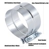Vitonsbay 5 inch Exhaust Clamp, Lap Joint Exhaust Band Clamp