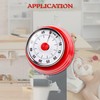 Rileyfine WG011 Kitchen Machinery Timer, Countdown Alarm Clock, Retro Round,