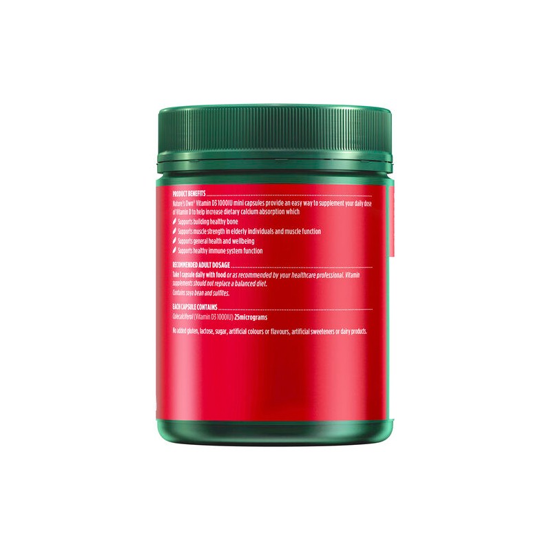 Nature's Own Vitamin D3 1000IU 400 Capsules