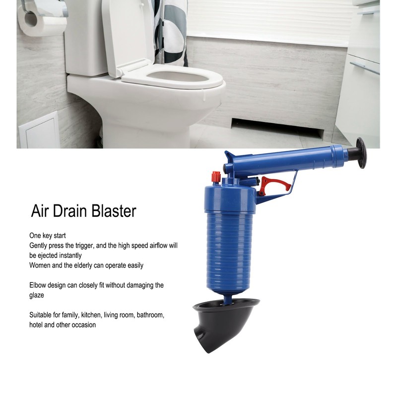 Air Drain Blaster High Speed Airflow High Pressure Toilet Plunger