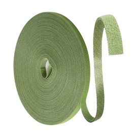 FLAVNTEL 25 m Plant Ties Velcro Tape, 10 mm Plant Tape Velcro Plant Ties Weatherproof Resealable Cable Tie Velcro Roll Climbing Aid for Plants (Grass Green)