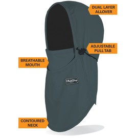 BLACKSTRAP Team Hood Dual Layer Adjustable Balaclava Ski Mask, Over or Under Helmet Compatible, Adult Unisex, One Size Fits All, [Basil]