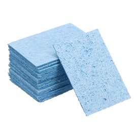 uxcell Soldering Sponge 1.97" x 1.38" Rectangle Sponge Replacement Welding Soldering Iron Tip Cleaning Pads Soldering Iron Special High Temperature Sponge Blue 15pcs