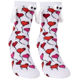 COZYMATE Funny Magnetic Hand Holding Socks Magnet Funny Novelty Socks that Hold Hands for Couples Christmas Gag Gifts