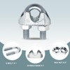 sourcing map 20 Pcs M6 Steel Wire Rope Clip Clamps,